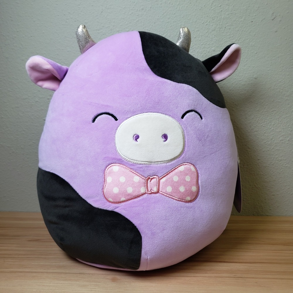 Squishmallows Alexi Plush‎ Pastel Purple Cow Cutesy Barn Stuffed Animal Spring